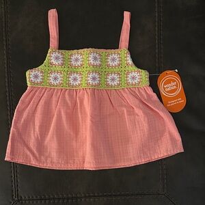 Wonder Nation Pink and Green Kids Tank Top